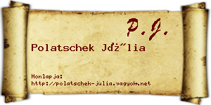 Polatschek Júlia névjegykártya